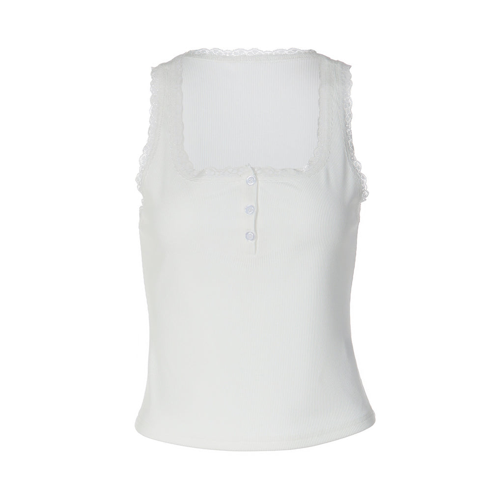 The Zaria Lace Spaghetti-Strap Top