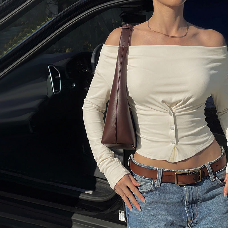 The Amira Cowl-Neck Short-Sleeve Top