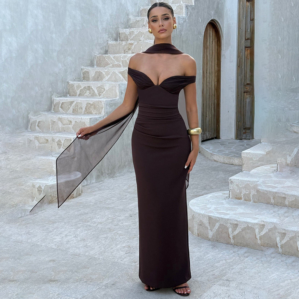 The Aziza Strapless Fitted Backless Dress