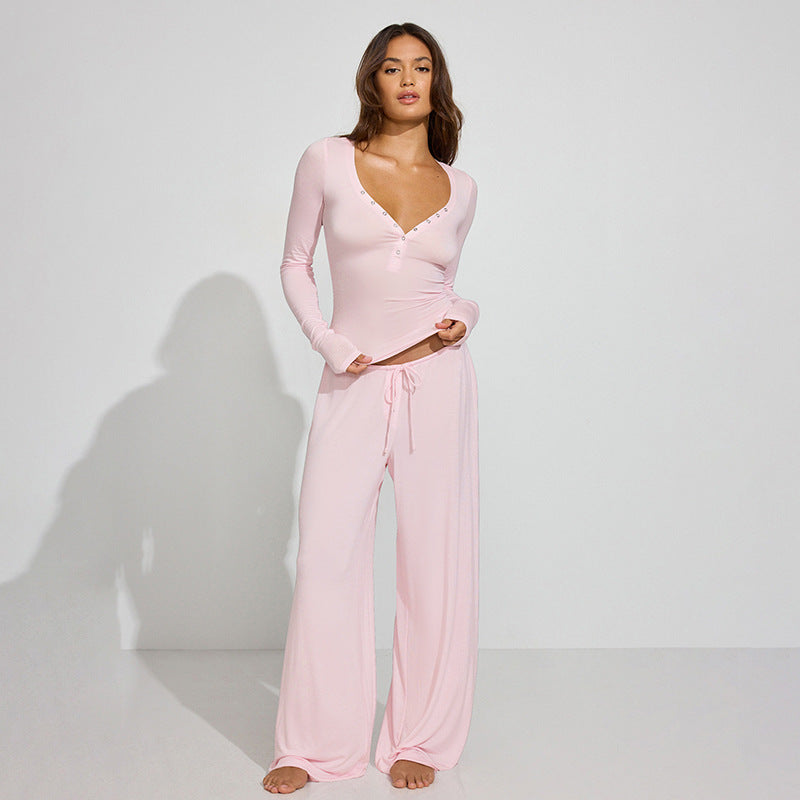 The Thalia Long-Sleeve Lounge Pants Set
