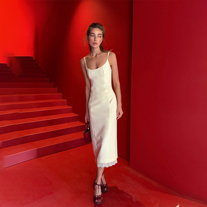 The Suri U-Neck Fitted Slip Dress