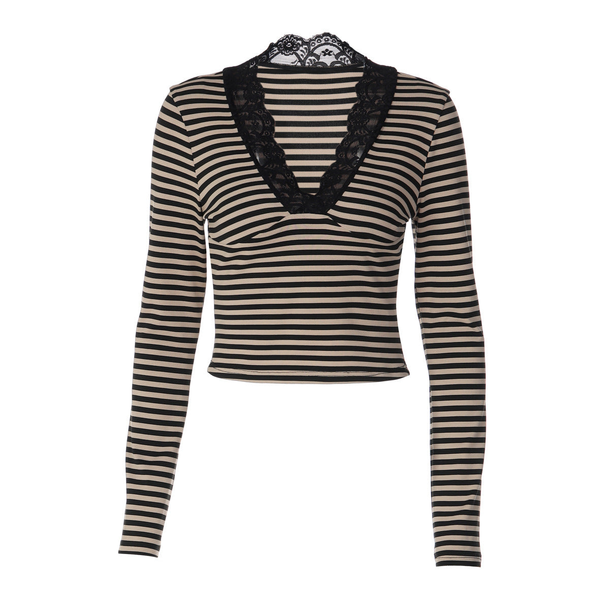 The Esme Lace V-Neck Fitted Top